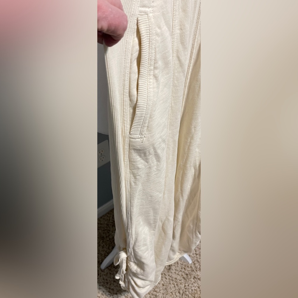 Anthropologie Daily Practice Horizon Wide-leg Jumpsuit Ivory Pockets Boho Small - Picture 11 of 12